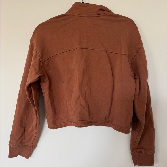 Kit and Ace Terracotta Quarter-Zip Sweatshirt - Picture 2 of 2